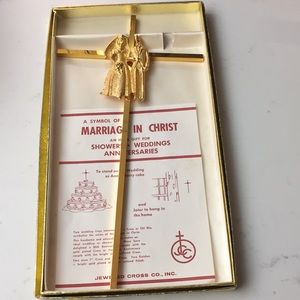 💐Wedding wall cross gold